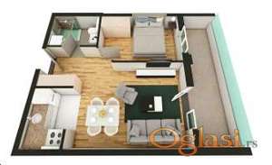 Jednoiposoban stan u izgradnji na Telepu!